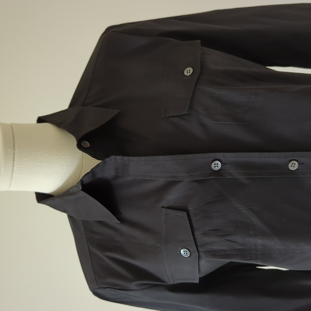 Theory size medium black button down shirt